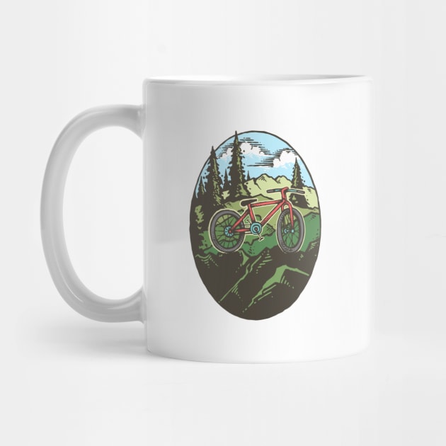 Mountainbike Cycling Tshirt by evergreen_brand